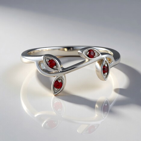 Anello in argento con Rubino Tanzania