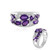 Bague en argent et Améthyste de Zambie