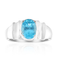 Anello in argento con Apatite Blu (Pallanova)