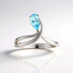 Anello in argento con Acquamarina del Mozambico (Pallanova)