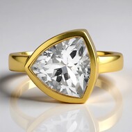 Bague en argent et Quartz blanc (MONOSONO COLLECTION)