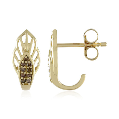 Orecchini in oro con Diamante Champagne I2 (Ornaments by de Melo)