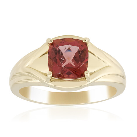 Gouden ring met een Rode apatiet