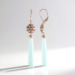 Orecchini in argento con Calcedonio Acqua (KM by Juwelo)