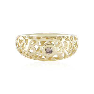 Anello in oro con Diamante Champagne I2 (Ornaments by de Melo)
