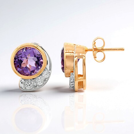 Orecchini in argento con Ametista (Remy Rotenier)
