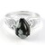 Anello in argento con Ossidiana Fiocco di Neve