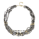 Edelstein-Silberhalskette (Riya)