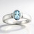 Zilveren ring met een Santa Maria-aquamarijn