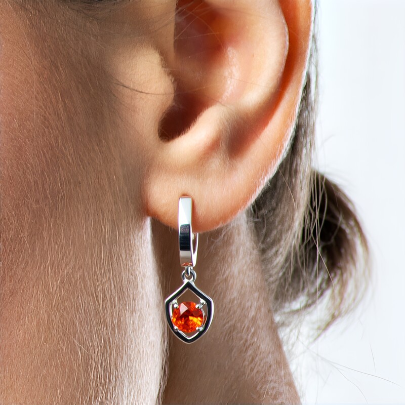 Pendientes en plata con Esfalerita