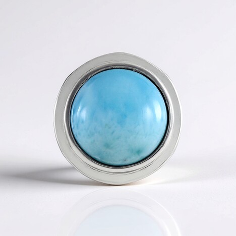 Pendentif en argent et Larimar (MONOSONO COLLECTION)
