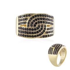 Bague en argent et Spinelle noir