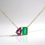 Collana in oro con Smeraldo Zambia AAA (CIRARI)