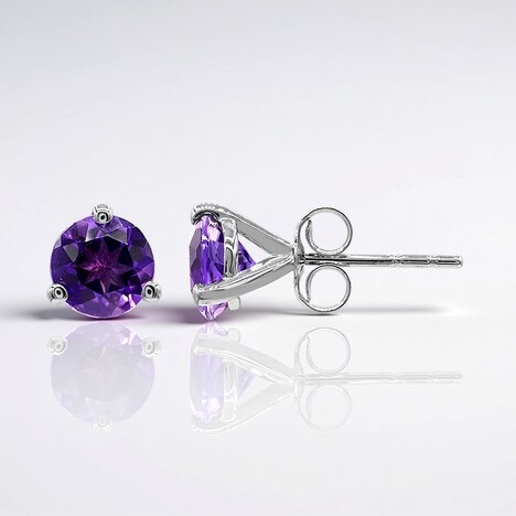 Boucles d'oreilles en or et Améthyste (CIRARI)