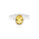 Yellow Beryl Silver Ring