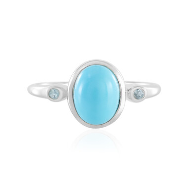 Anillo en plata con Turquesa bella durmiente