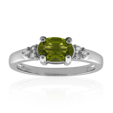 Burmesischer Peridot-Silberring