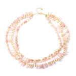 Collana in argento con Opale Rosa (Riya)