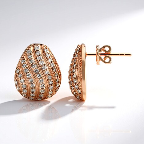 Orecchini in oro con Diamante Rose de France SI1 di Argyle (Annette)