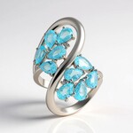 Anello in argento con Apatite Blu (de Melo Essence)