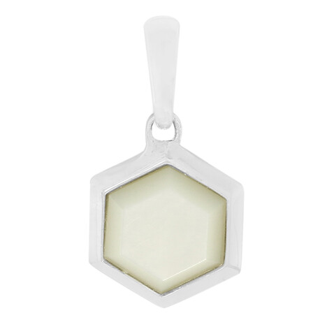 Zilveren hanger met een parelmoer