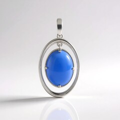 Ciondolo in argento con Calcedonio Blu