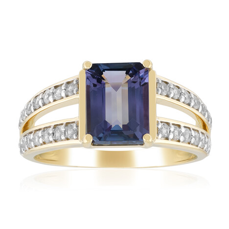 9K Unheated Purple Tanzanite Gold Ring