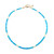 Zilveren halsketting met Neonblauwe Opalen