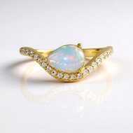 Bague en argent et Opale Welo