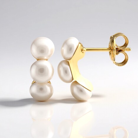 Orecchini in argento con Perla d'Acqua Dolce Bianca (TPC)