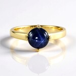 Anello in argento con Zaffiro Stellato Blu