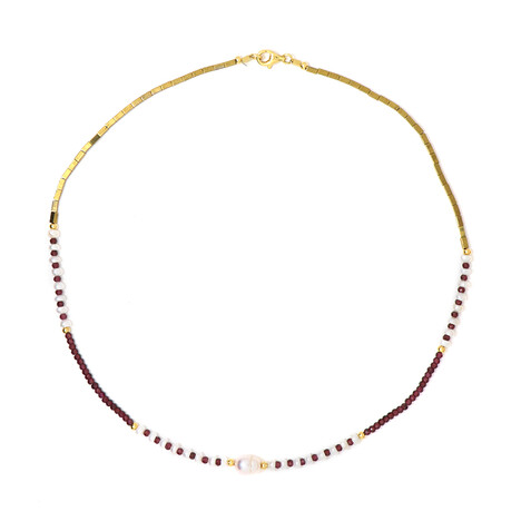 Collana in argento con Perla d'Acqua Dolce Bianca