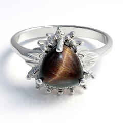 Anello in argento con Occhio di Tigre Rosso