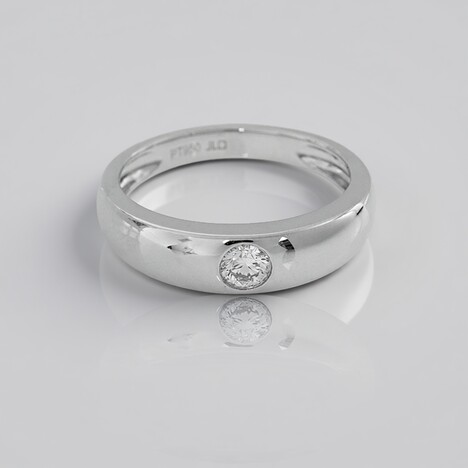 Anello in platino con Diamante Flawless (F) (LUCENT DIAMONDS)