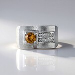 Anello in argento con Zircone Giallo