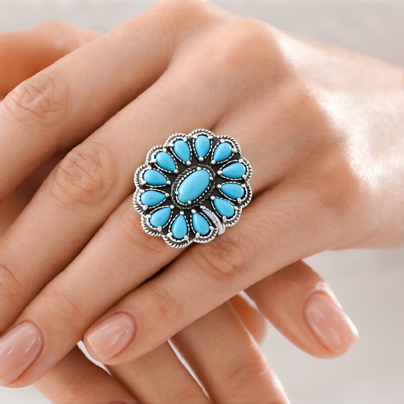 Sleeping Beauty Turquoise Silver Ring (Desert Chic)