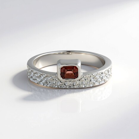 Anello in argento con Zircone Rosa