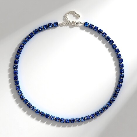 Collana in argento con Ematite Blu Royal