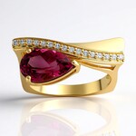 Anello in oro con Granato Tanga (de Melo Gold)