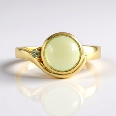 Anello in argento con Prehnite