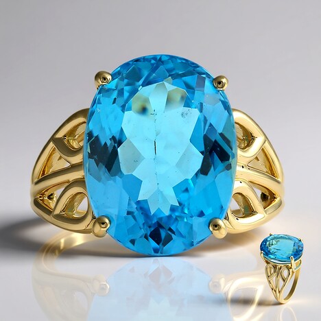 Anello in oro con Topazio Marambaia
