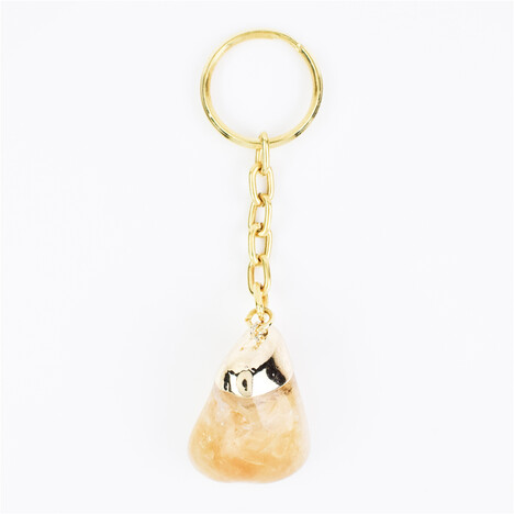 Accesorio en acero inoxidable con Citrino