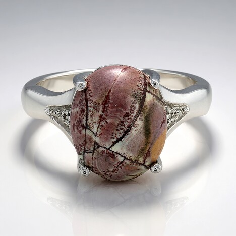Anello in argento con Diaspro Dentritico Sonora