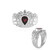 Raspberry Rhodolite Silver Ring (de Melo)