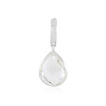 Zilveren hanger met een witte topaas