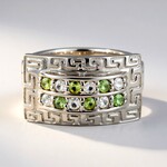 Anello in argento con Alessandrite Brasiliana e Zaffiro Bianco