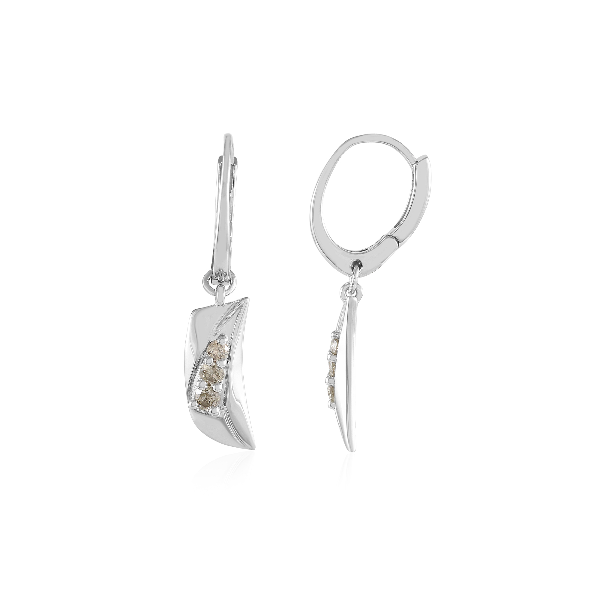 Orecchini Borchie Diamante Giallo Simulato 2ct Rotondo – Argento 925, Antelina_jewellery