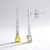 Boucles d'oreilles en argent et Saphir jaune de Ceylan
