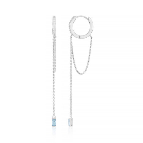 Sky Blue Topaz Silver Earrings