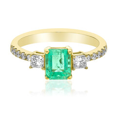 Bague en or et Emeraude de Zambie AAA (CIRARI)